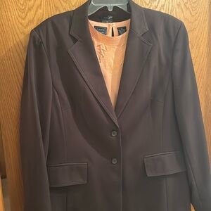 Beautiful brown pants suit with peach shell